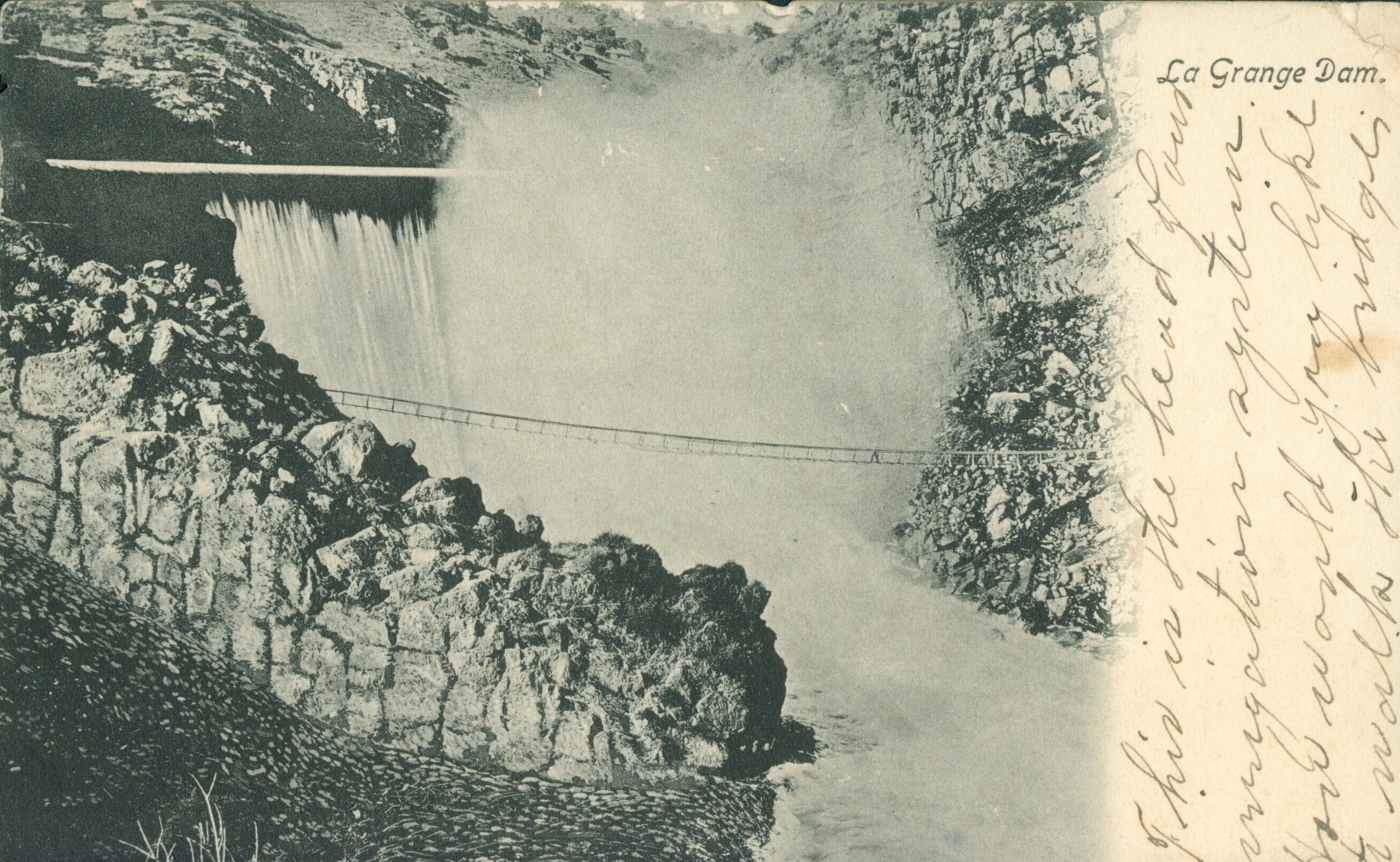 Shows La Grange dam releasing water